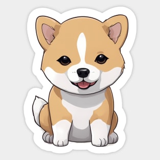 Shiba Inu Puppies Sticker